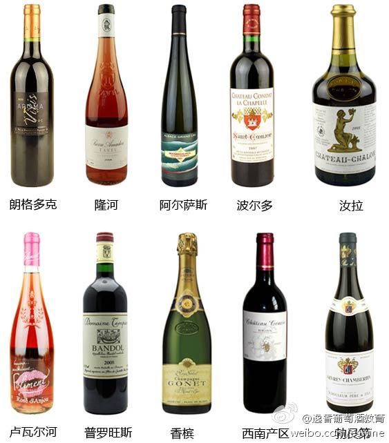 葡萄酒瓶不同产区的区别